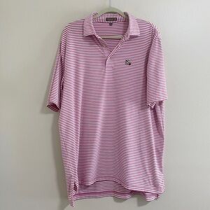 Peter Millar Summer Comfort Striped Polo Shirt Size Large